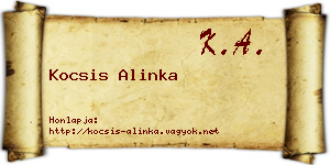 Kocsis Alinka névjegykártya
